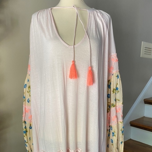 NWOT Free People Pink Mix It Up Tunic Dress small - Picture 4 of 8